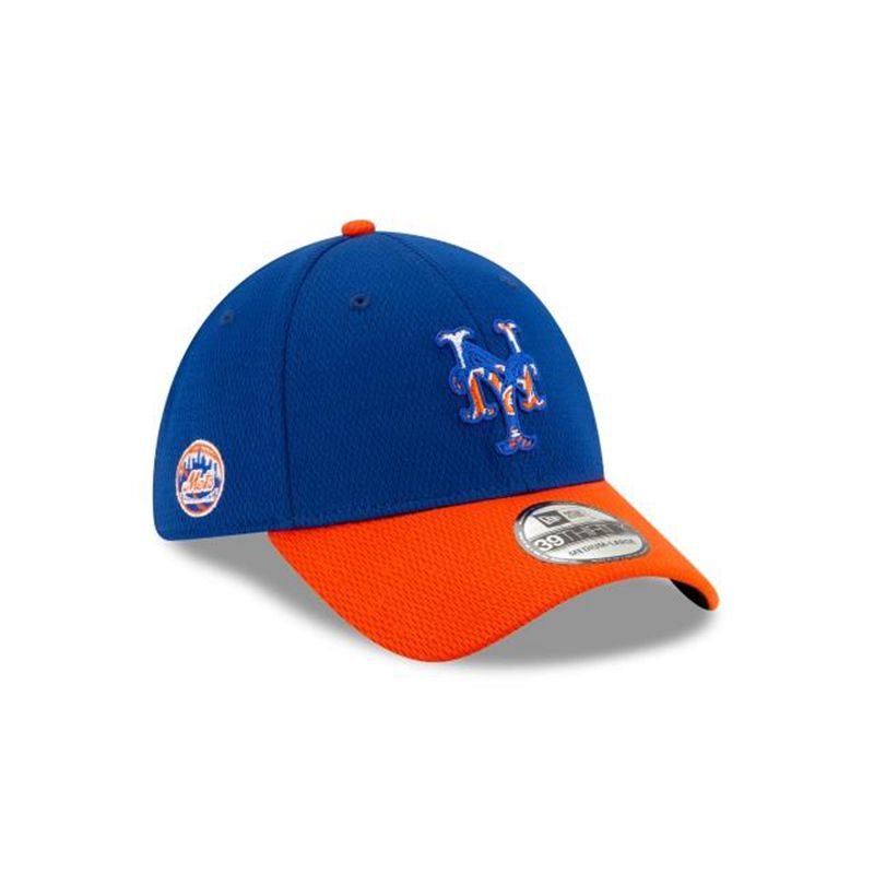 MLB New York Mets Batting Practice 39Thirty Stretch Fit (UMW8497) - Blue New Era Caps